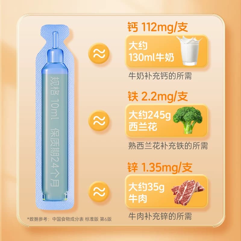 黄金搭档 钙铁锌口服液 儿童青少年液体钙葡萄糖酸钙 补钙铁补锌 - 缩略图3
