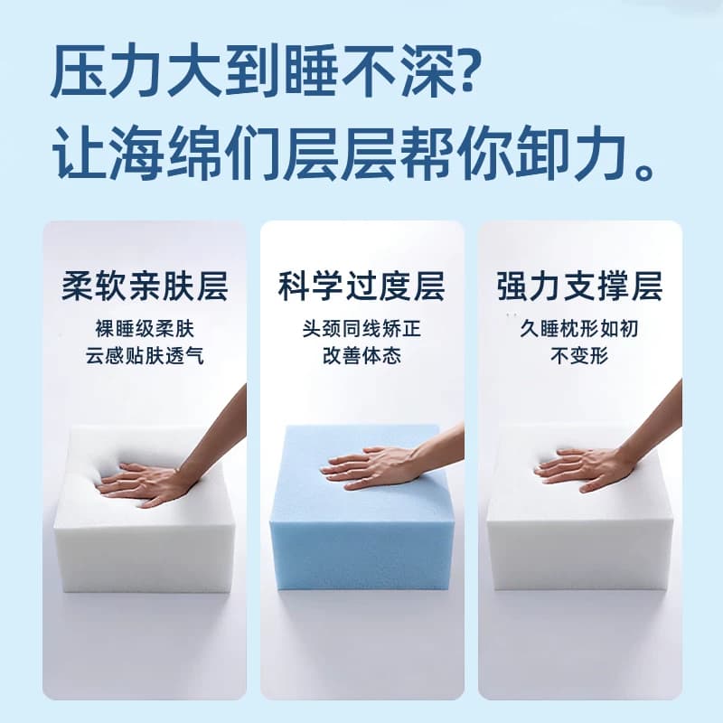 亚朵同款记忆棉枕头护颈椎助睡眠专用成人学生宿舍单人酒店同款枕 - 缩略图5