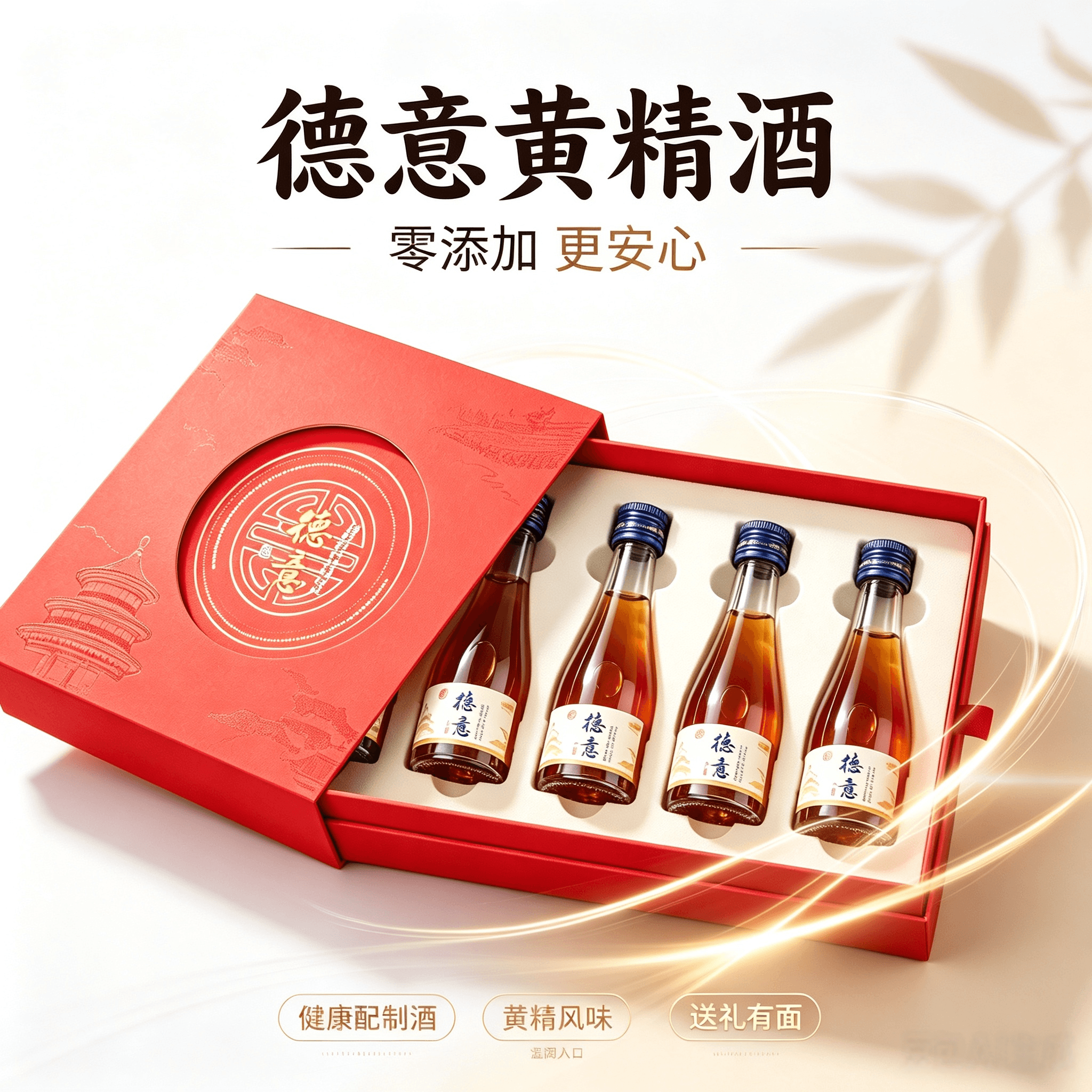 德意黄精酒125ml四瓶礼盒装38度零糖零添加送礼生日长辈庆祝庆功 - 缩略图5