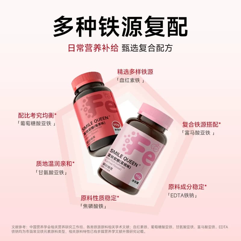 Smilequeen富铁软糖铁元素元气铁青少年女性孕妇孕期气血含铁软糖 - 缩略图5