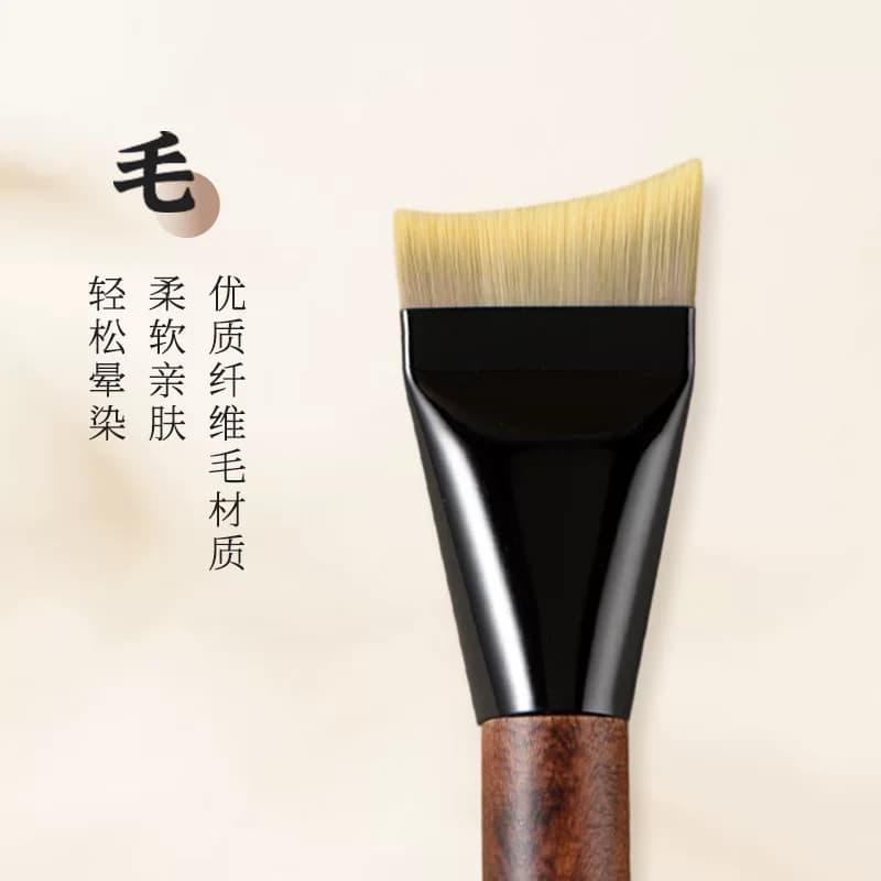 刷尔美月牙粉底刷扁头斜弯刀不宜吃粉超薄无痕敏感肌底妆化妆刷 - 缩略图3