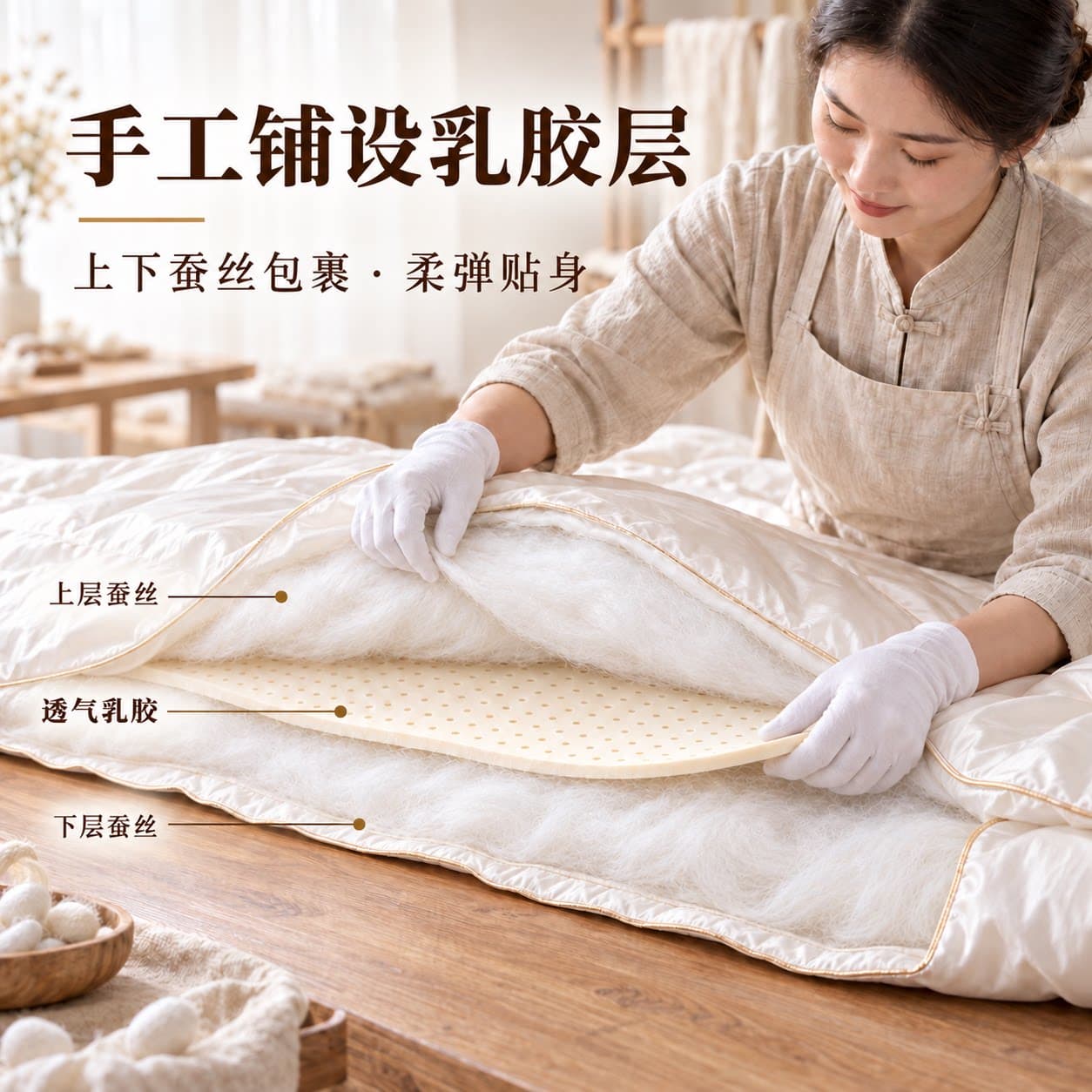 望来居A类加厚进口乳胶被芯丨春秋被加厚冬被蚕丝家用学生宿舍01 - 缩略图3