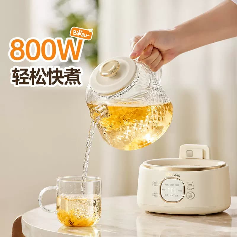 小熊全玻璃恒温养生壶家用多功能办公室小型煮茶壶烧水壶炖煮一体 - 缩略图5