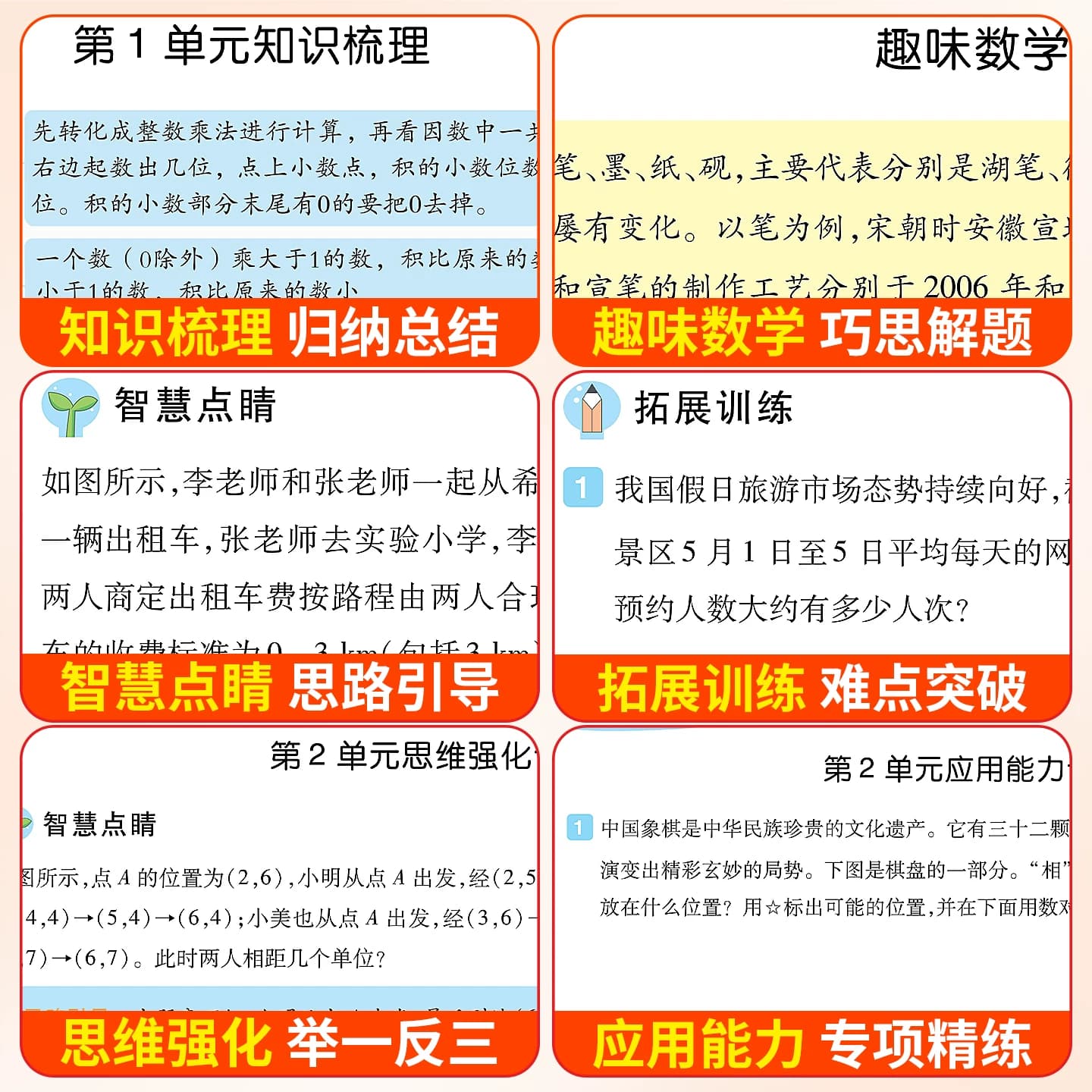 五年级上册数学应用题强化训练小学数学专项训练人教版同步练习册解题技巧思维训练题一课一练解决问题看图列算式口算计算题天天练 - 缩略图3