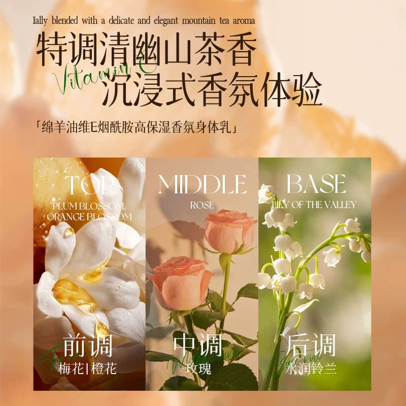 仙蒂奈儿绵羊油维E烟酰胺高保湿香氛身体乳补水保湿舒缓肌肤 - 缩略图5