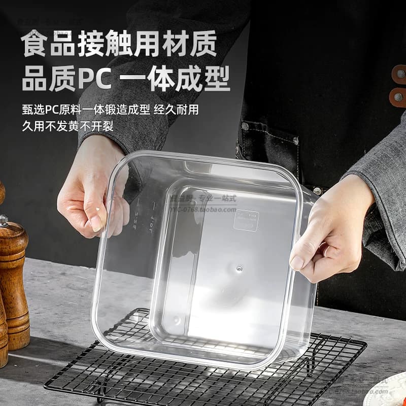 食品级塑料方形味盅带盖四方盆厨房调味酱油味精盐料罐料盒佐料盒 - 缩略图2