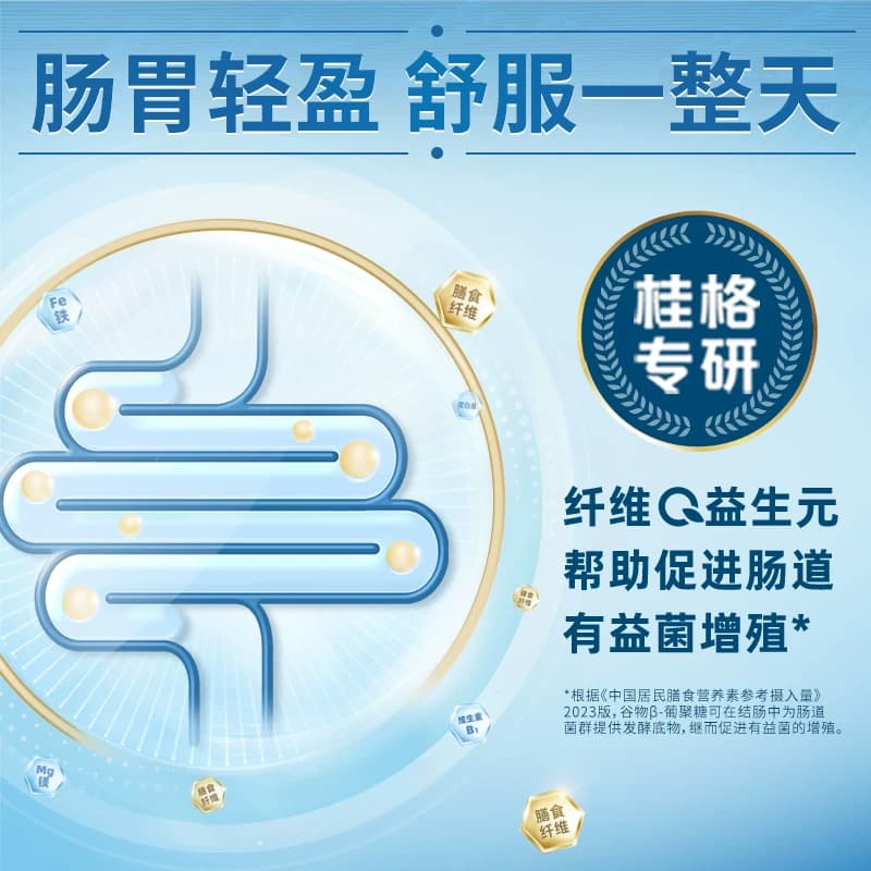 桂格快煮纯燕麦片谷物1000g原味煮食懒人早餐营养饱腹冲饮麦片 - 缩略图3