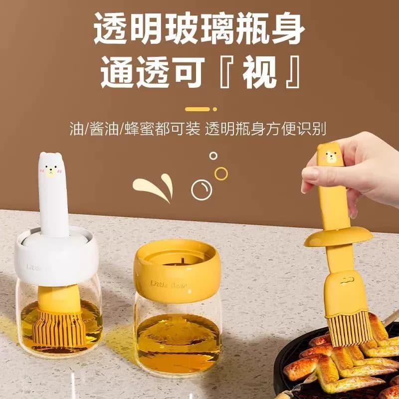 油刷子家用耐高温硅胶油刷带瓶厨房烙饼食品级烧烤烘焙一体油刷瓶 - 缩略图3