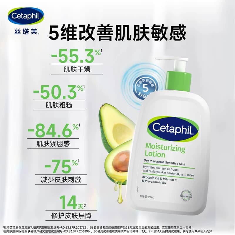 丝塔芙cetaphil牛油果乳液473ml身体乳霜润肤乳锁水保湿修护屏障 - 缩略图4