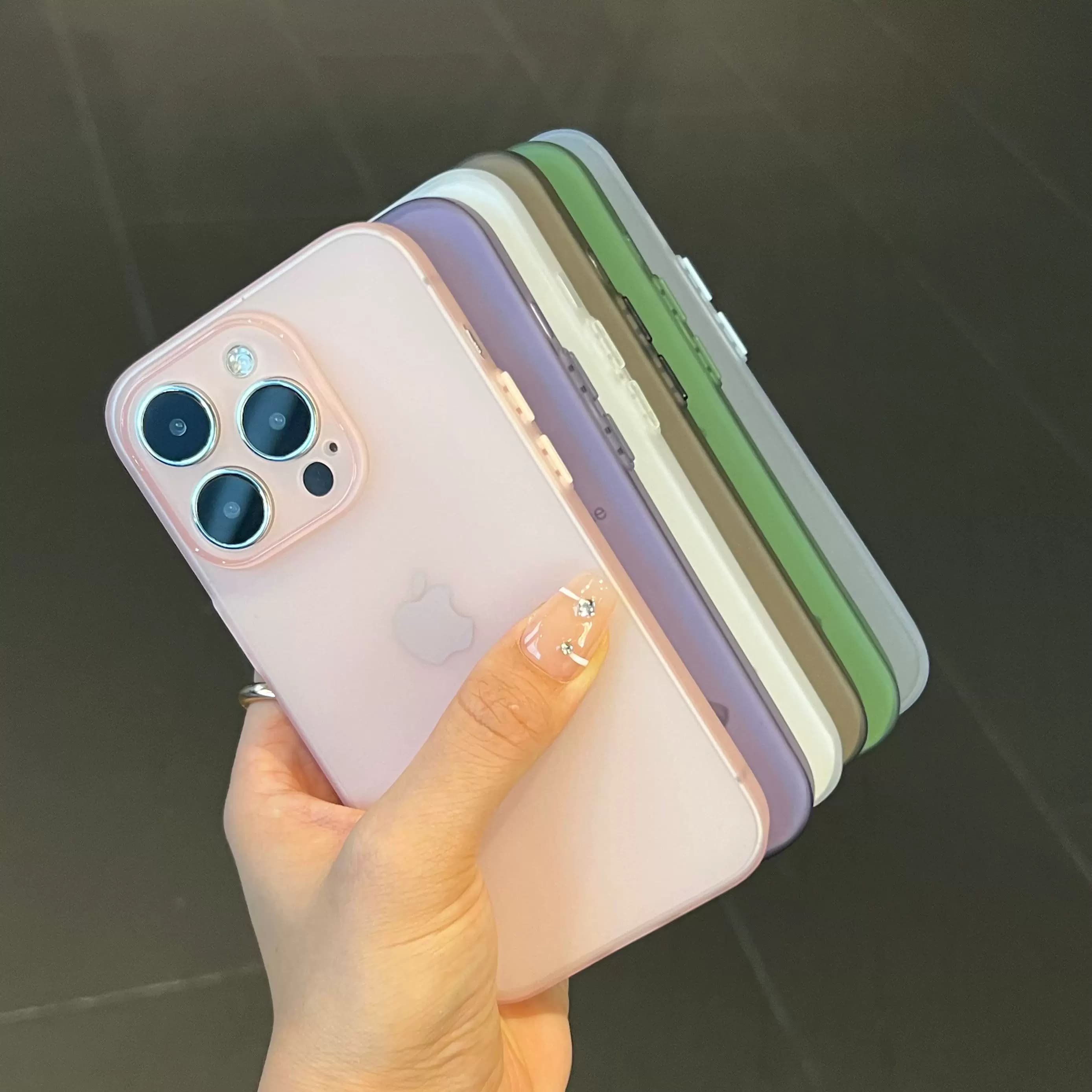 【不发黄】超薄磨砂软壳适用iphone15手机壳苹果14pro轻薄简约17pro保护壳13全包按键12防摔16plus男女XR新款 - 缩略图5