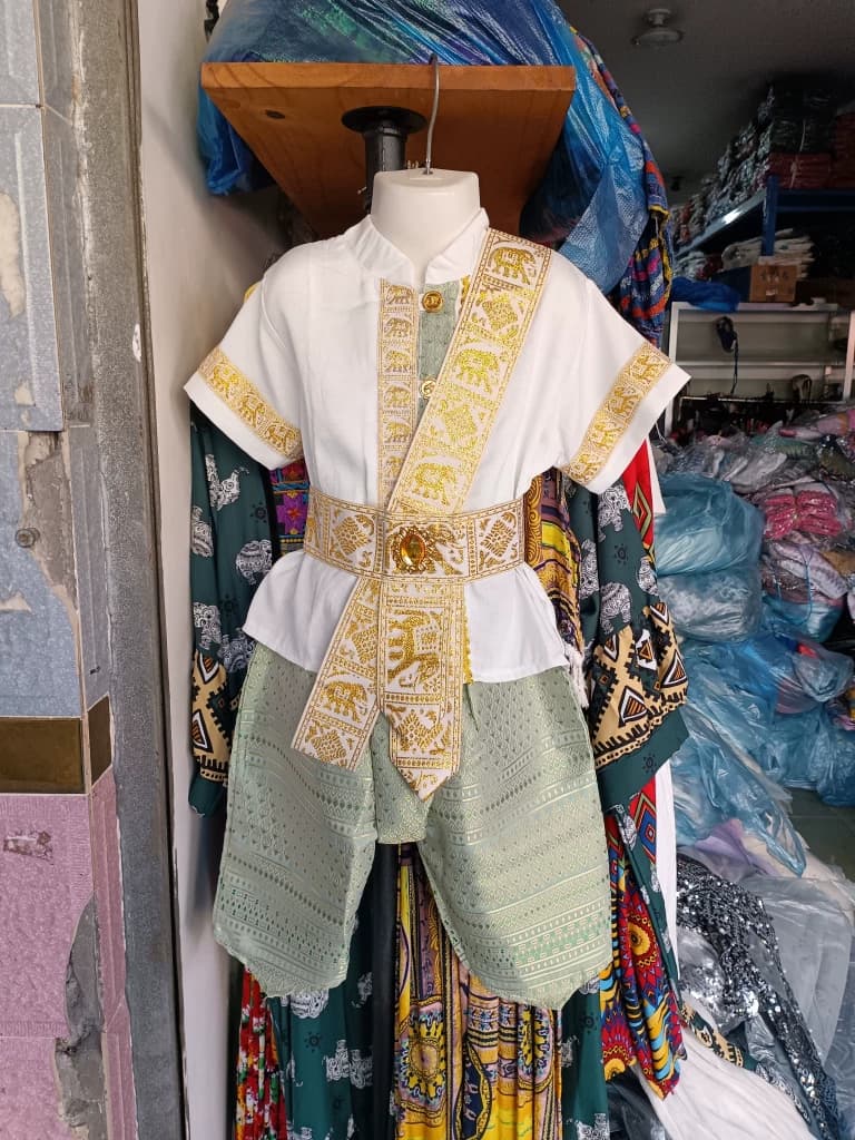 西双版纳夏季傣族男童套装泰式葫芦丝表演泼水节民族服饰旅游六一 - 缩略图2