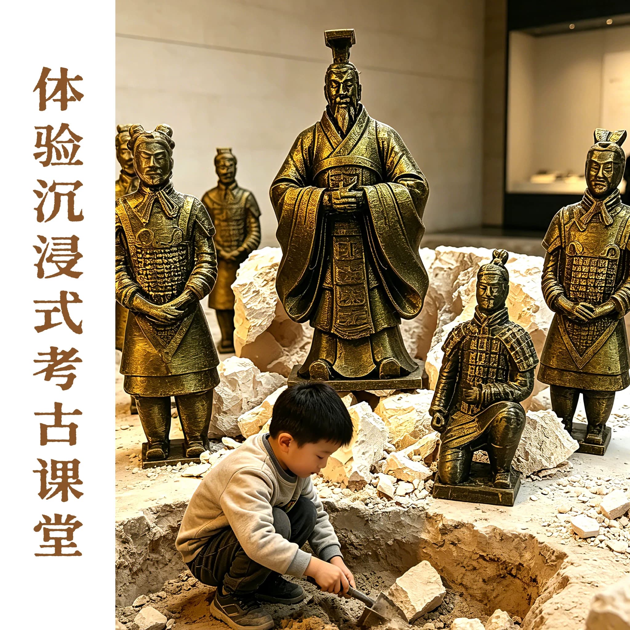 秦始皇兵马俑考古盲盒亲子挖掘寻宝玩具挖宝男孩女孩历史启蒙手办 - 缩略图2