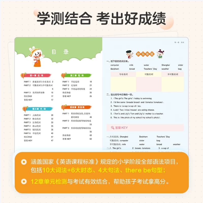 星火英语小学英语语法大全知识图解小学生英语语法练习册辅导书三四五六年级时态句型公式专项训练题零基础入门快乐学语法音标单词 - 缩略图4