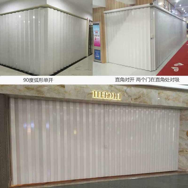 pvc折叠门燃气验收卧室卫生间厨房门阳台客厅商铺隔断推拉百叶门 - 缩略图3