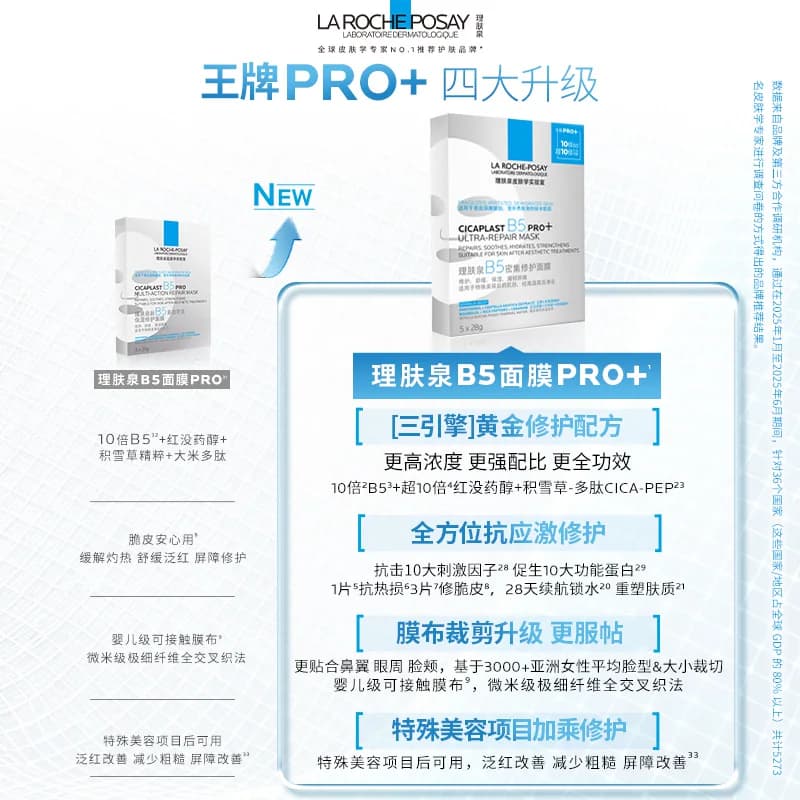 【U先秒】理肤泉B5面膜PRO+单片补水保湿紧急修护V - 缩略图5