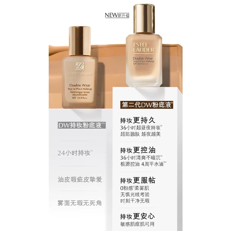 【教师节礼物】雅诗兰黛DW持妆粉底液雾面控油细腻贴妆磨皮遮瑕 - 缩略图4