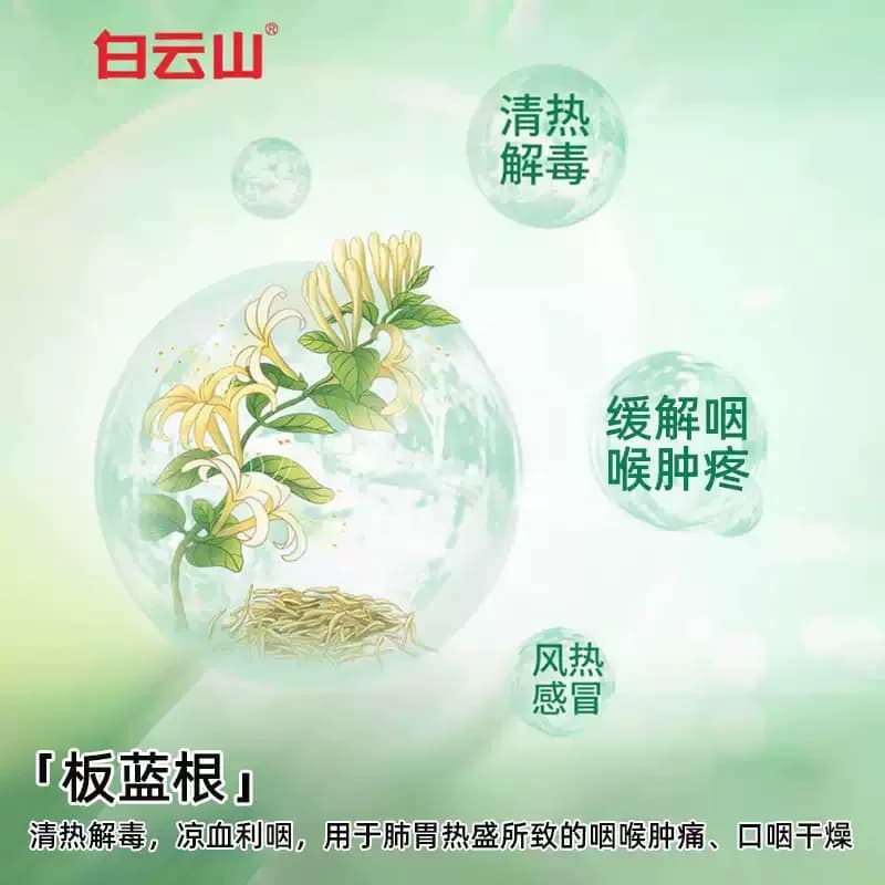 白云山板蓝根颗粒20袋上火凉血清热解毒扁桃体发炎咽喉肿痛感冒药 - 缩略图2