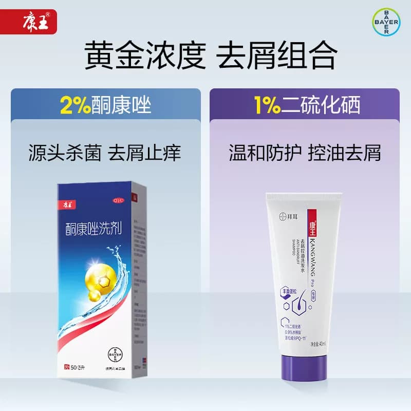 康王酮康唑洗剂去屑止痒二硫化硒洗发水液脂溢性皮炎头皮屑非复方 - 缩略图2