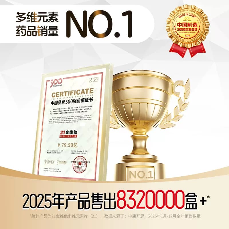 21金维他多维元素片钙片b族维c多元维生素片21锌多种复合维生素b - 缩略图3
