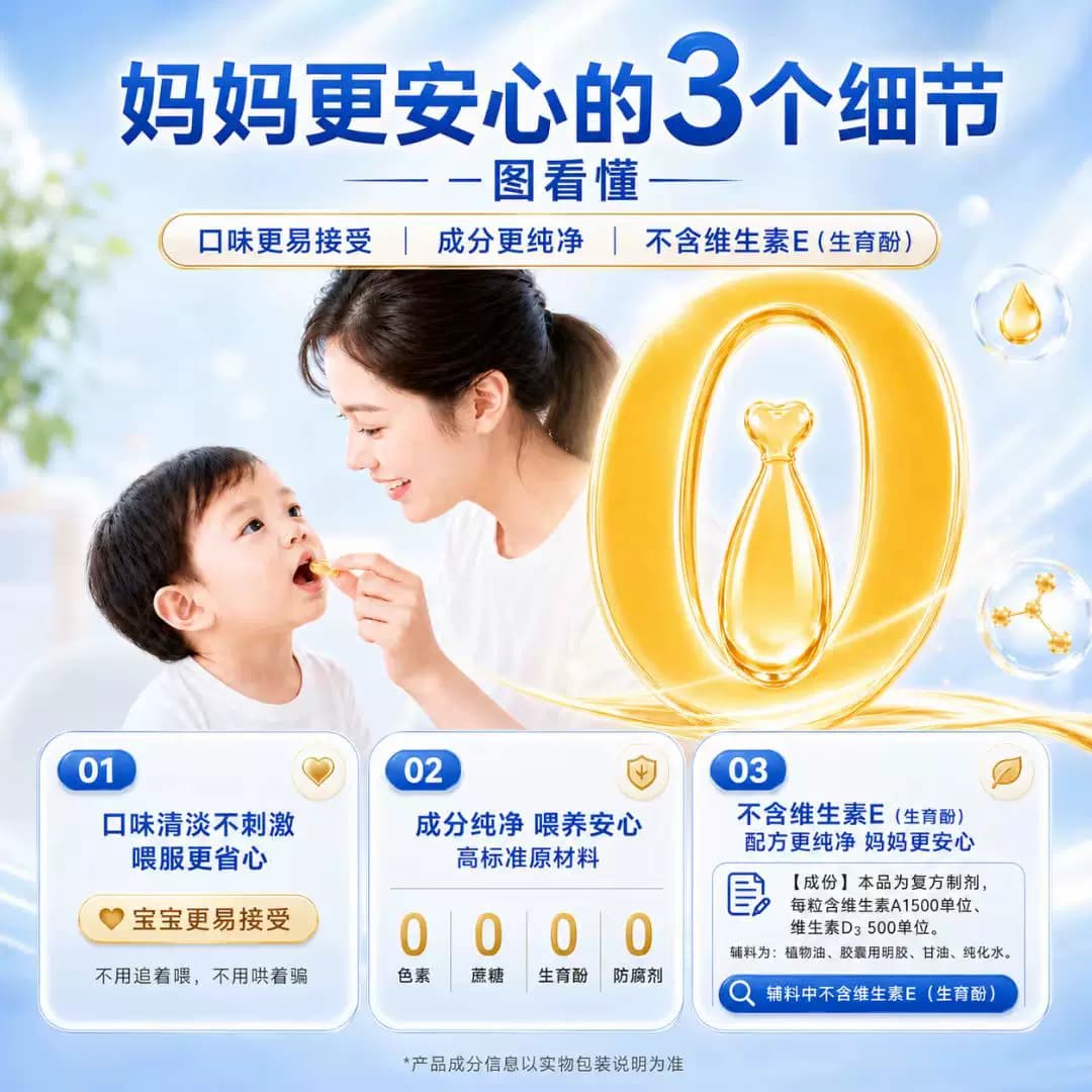 星鲨维生素ad滴剂婴幼儿一岁以下官方维生素d儿童婴儿新生钙片维d - 缩略图4