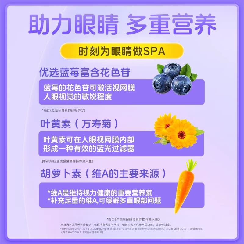 蓝莓叶黄素酯儿童护眼中老年片成人专用软糖正品官方旗舰店青少年 - 缩略图3