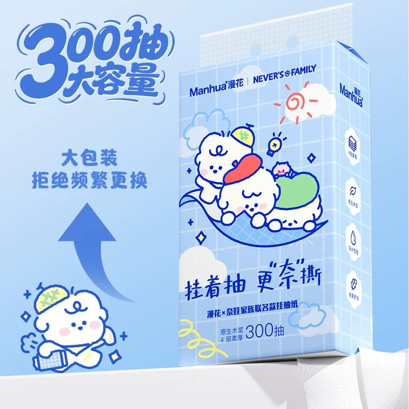 【李佳琦618生活节预售付定金】漫花奈娃联名款悬挂式抽纸巾大包 - 缩略图2