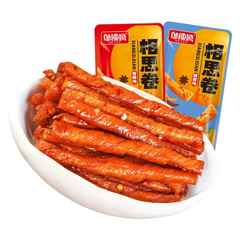 邬辣妈相思卷麻辣条豆筋素食豆腐干小包装儿时休闲零食品手撕批发 - 缩略图5