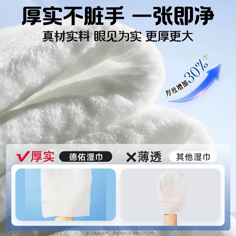 德佑婴儿湿巾纸小包便携新生儿手口专用儿童小学生出行湿纸巾 - 缩略图2