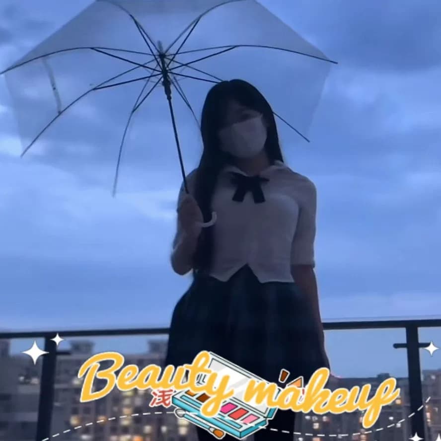 轻便型透明雨伞成人儿童两用网红加大厚手绘DIY定制礼品纯色 - 缩略图4