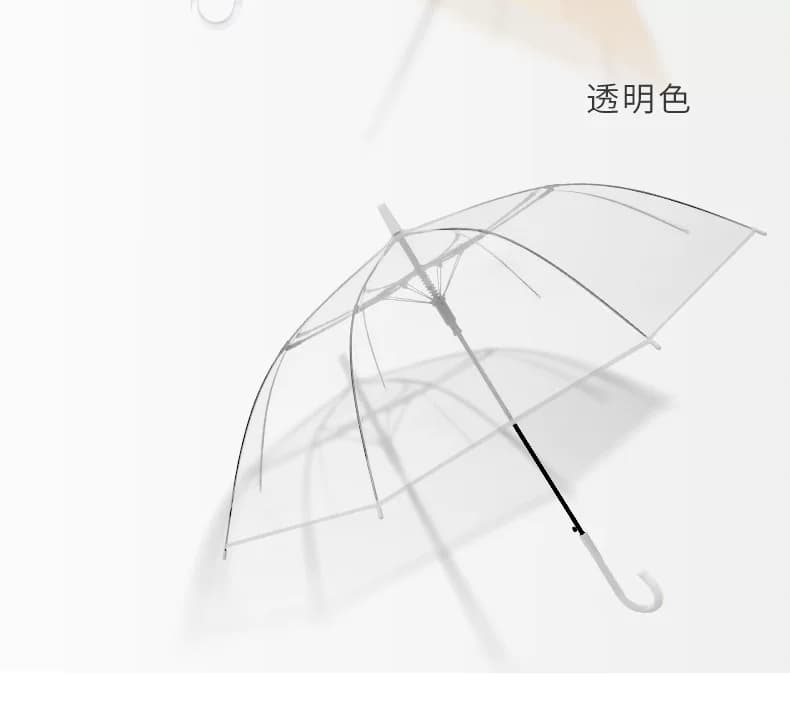 轻便型透明雨伞成人儿童两用网红加大厚手绘DIY定制礼品纯色 - 缩略图3