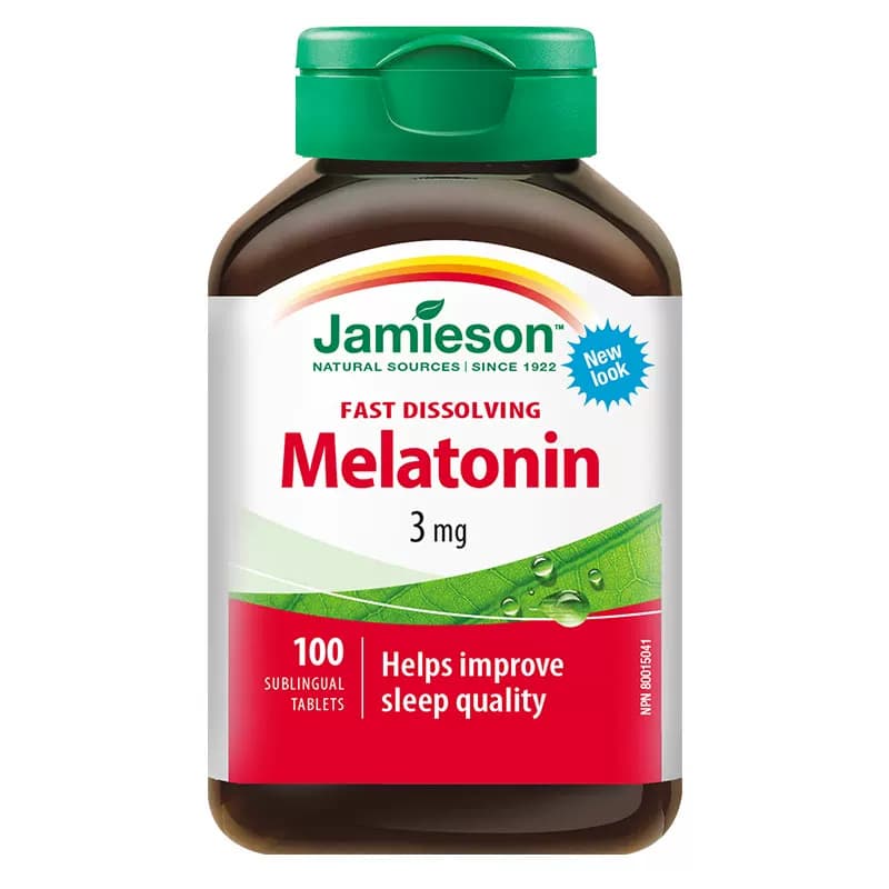 jamieson健美生褪黑素安瓶睡眠糖松果体素含片100片晚安溶豆速溶 - 缩略图2