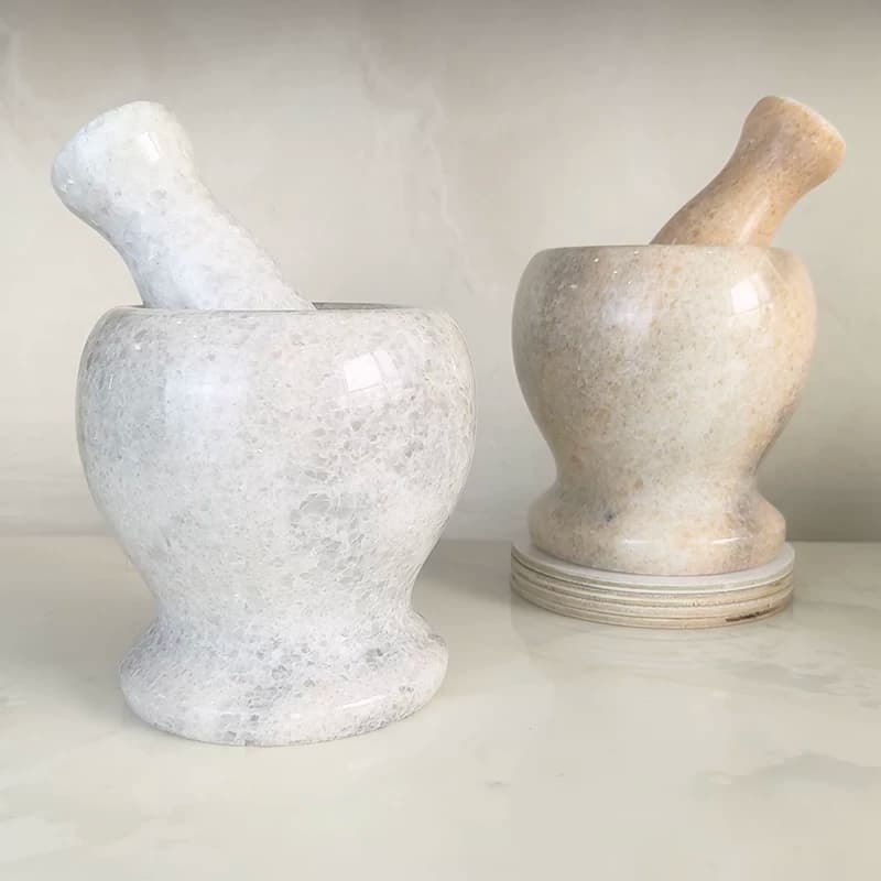 家用蒜臼子捣蒜器天然石头捣药罐研磨器蒜泥神器打磨压蒜器蒜缸子 - 缩略图5