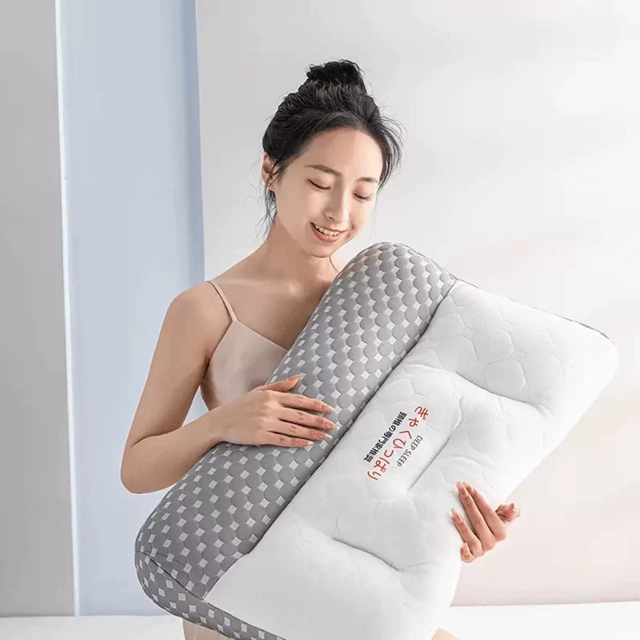 成人内嵌乳胶片助睡眠护颈椎助眠牵引枕头颈椎矫正枕芯家用抗疲劳 - 缩略图5