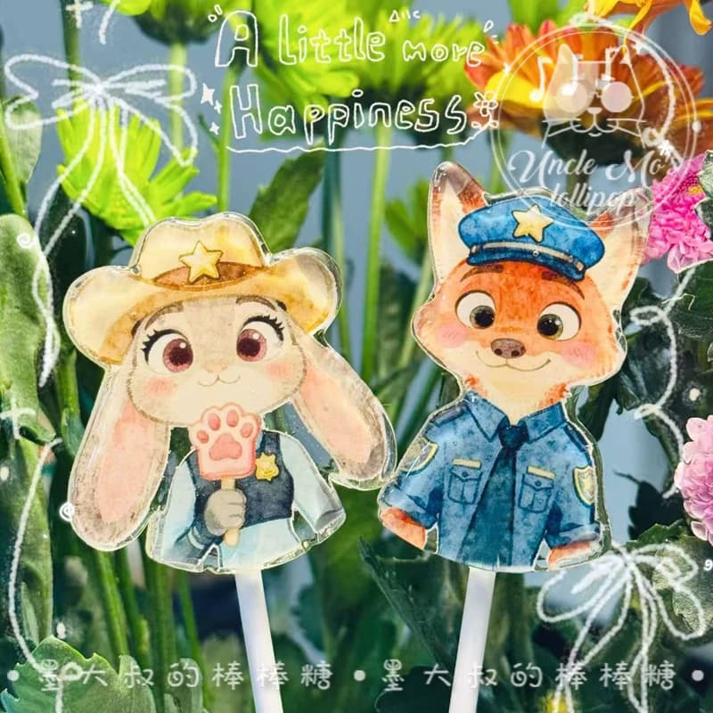 立体朱迪尼克疯狂动物城2周边可爱棒棒糖礼物可定制创意网红糖果 - 缩略图2