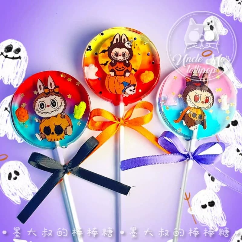 万圣节labubu棒棒糖大头可爱礼物可定制创意网红儿童糖果 - 缩略图4