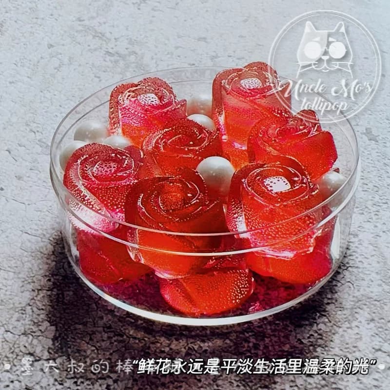 玫瑰珍珠糖果罐可定制logo墨大叔情人节七夕水晶糖创意网红礼物 - 缩略图3