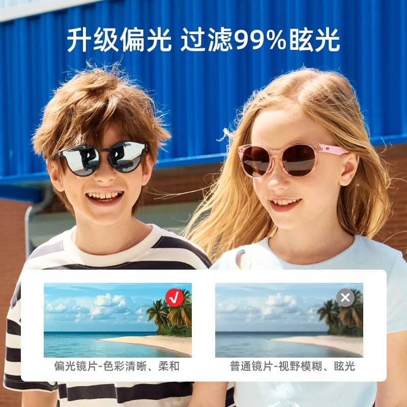 Luki鲁奇儿童太阳镜男女童偏光眼镜防紫外线防晒时尚潮酷宝宝墨镜 - 缩略图3
