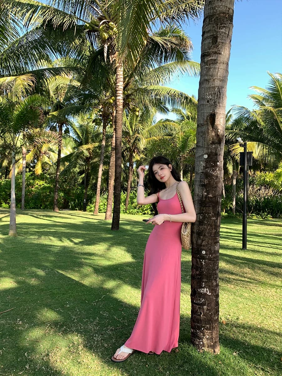 alex stevens性感卡戴珊连衣裙女春夏季吊带长裙修身气质度假裙子 - 缩略图4