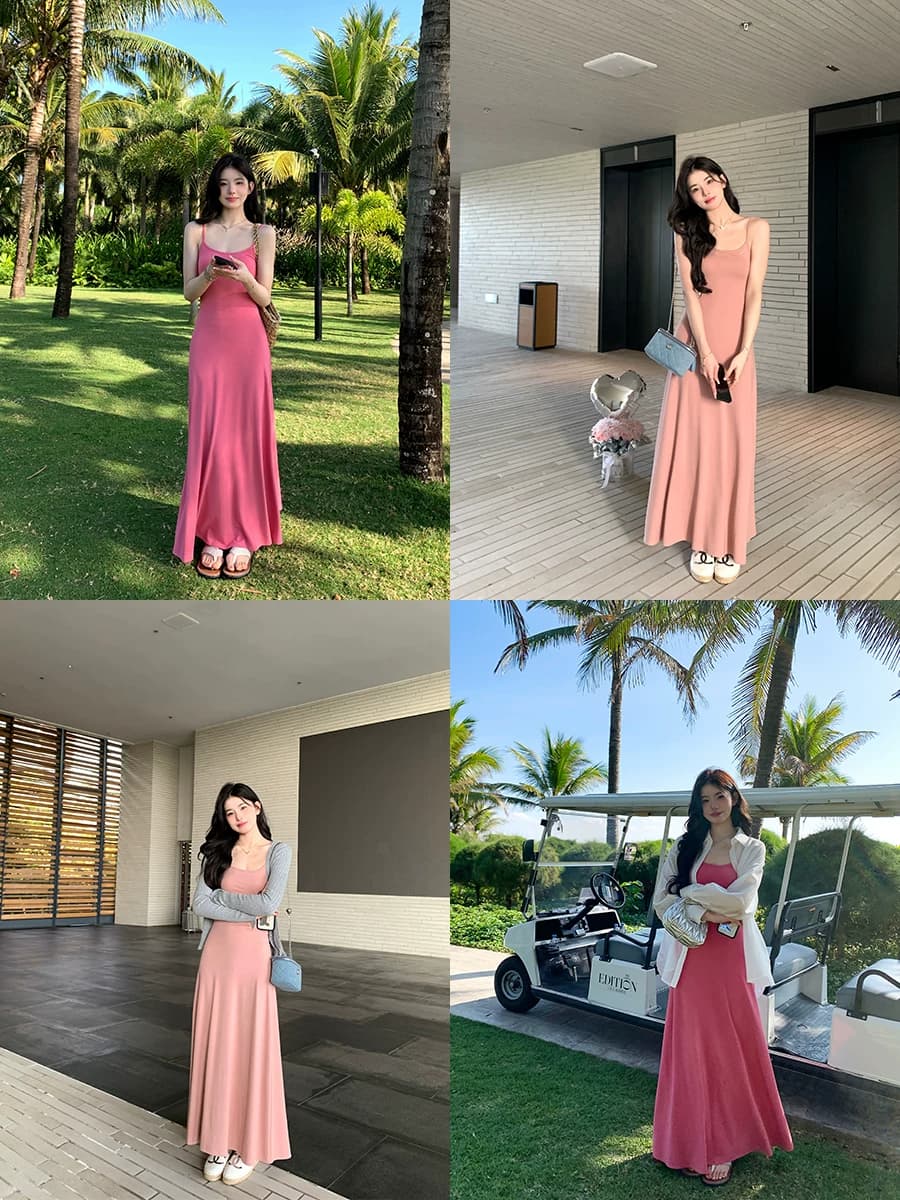 alex stevens性感卡戴珊连衣裙女春夏季吊带长裙修身气质度假裙子 - 缩略图3