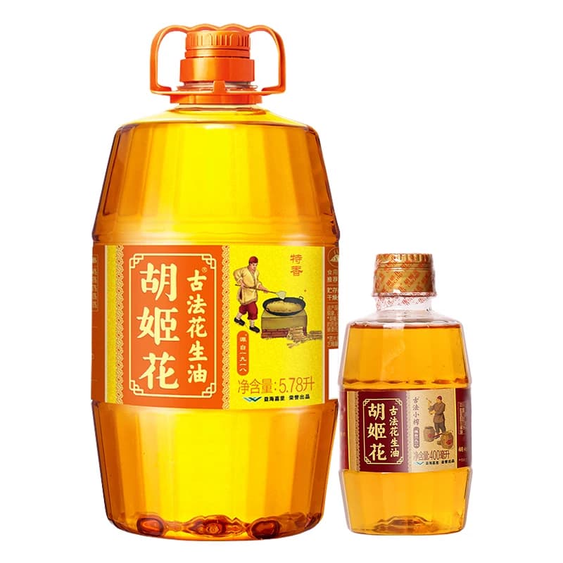 【6.18L组合装】胡姬花古法花生油5.78L+小榨400ml一级压榨食用油 - 缩略图5