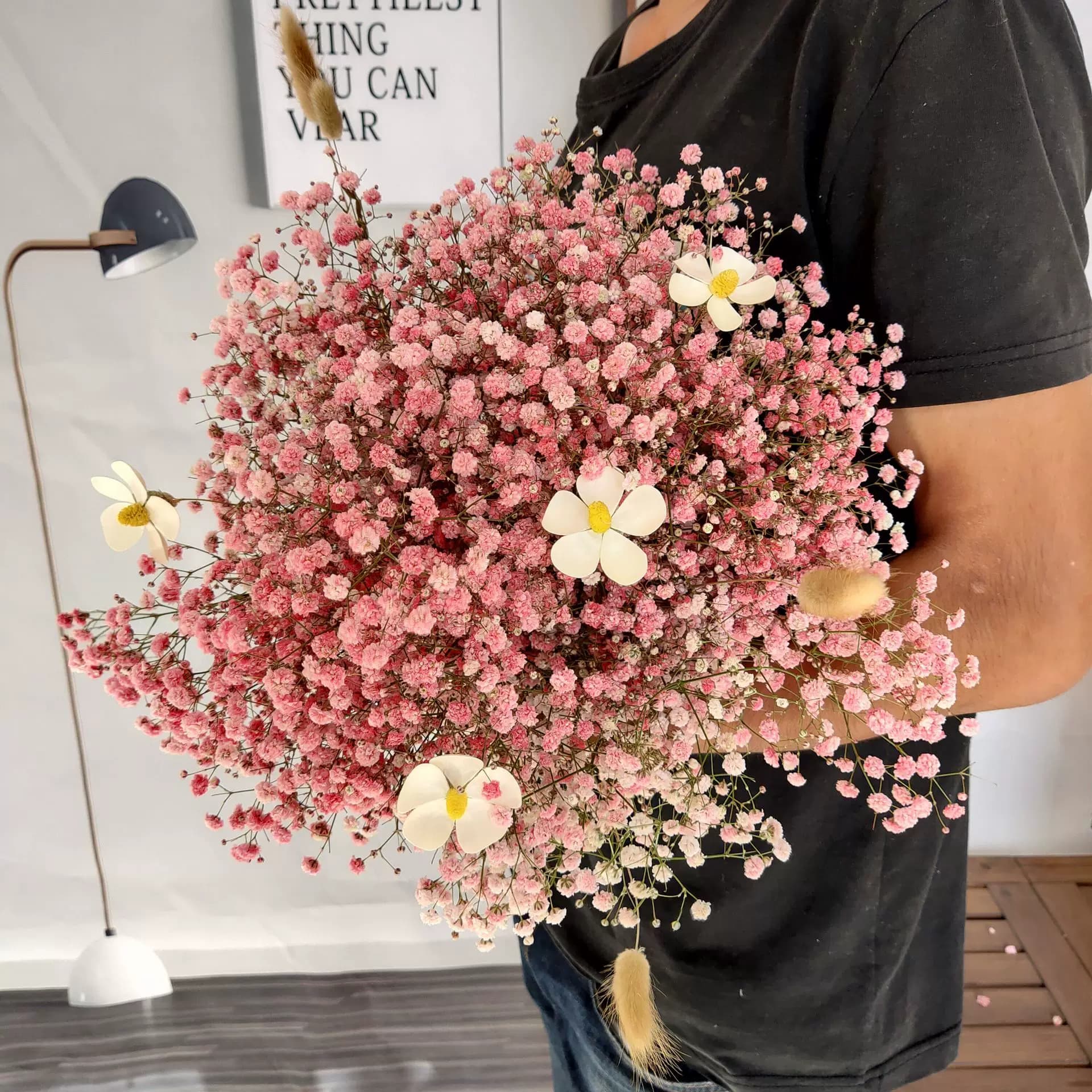 满天星勿忘我干花花束家居摆设客厅装饰摆件永生花鲜花情人节大束 - 缩略图4