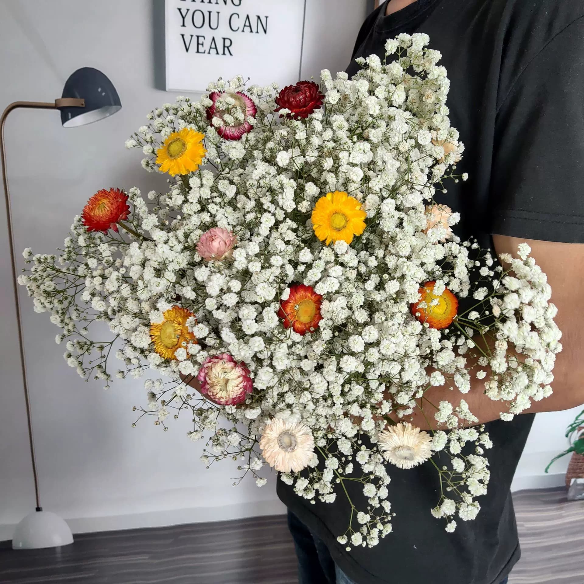 满天星勿忘我干花花束家居摆设客厅装饰摆件永生花鲜花情人节大束 - 缩略图5