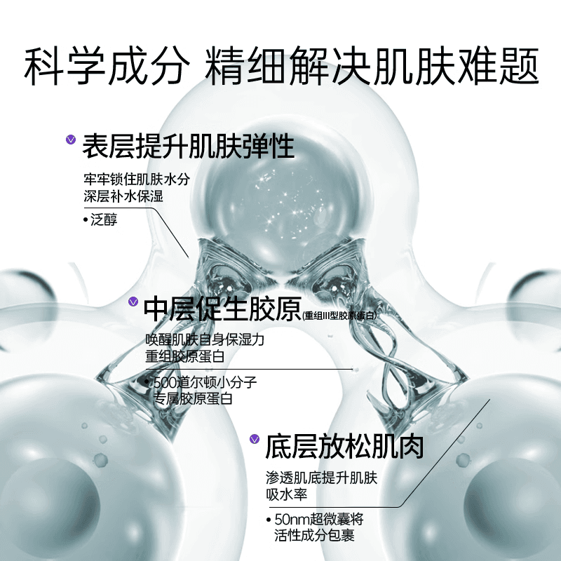 胶原蛋白灌注面膜抗皱紧致抗衰老补水第一名修复肌肤屏障韦雪同款 - 缩略图3