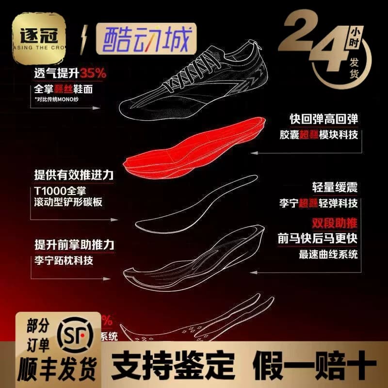 李宁飞电6ELITE | 超䨻胶囊跑步鞋男女碳板竞速马拉松比赛运动鞋 - 缩略图3