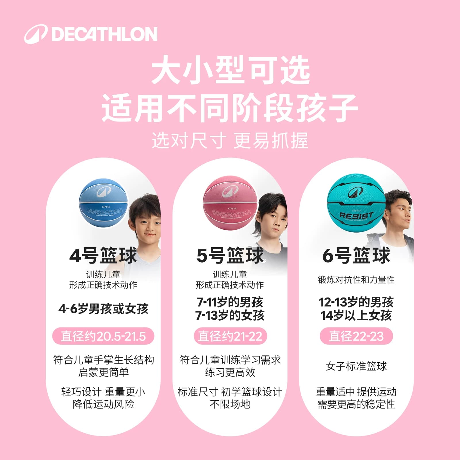 迪卡侬儿童篮球小学生专用运动篮球幼儿园礼物初中生官方正品CST2 - 缩略图3