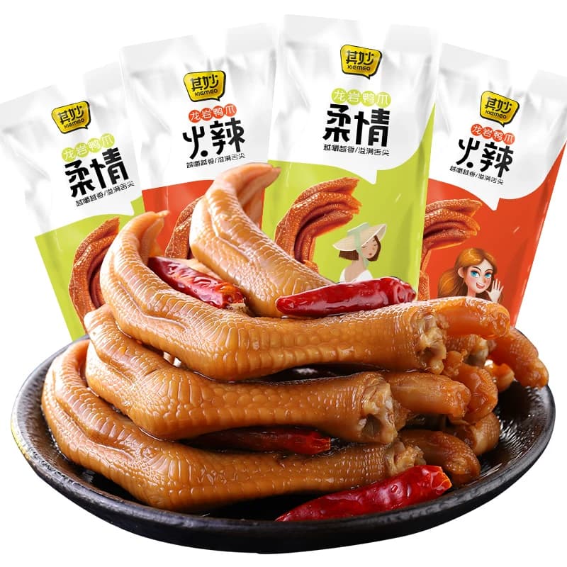 龙岩泡鸭爪香辣鸭掌卤味熟食下酒菜福建特产网红零食小吃休闲食品 - 缩略图5