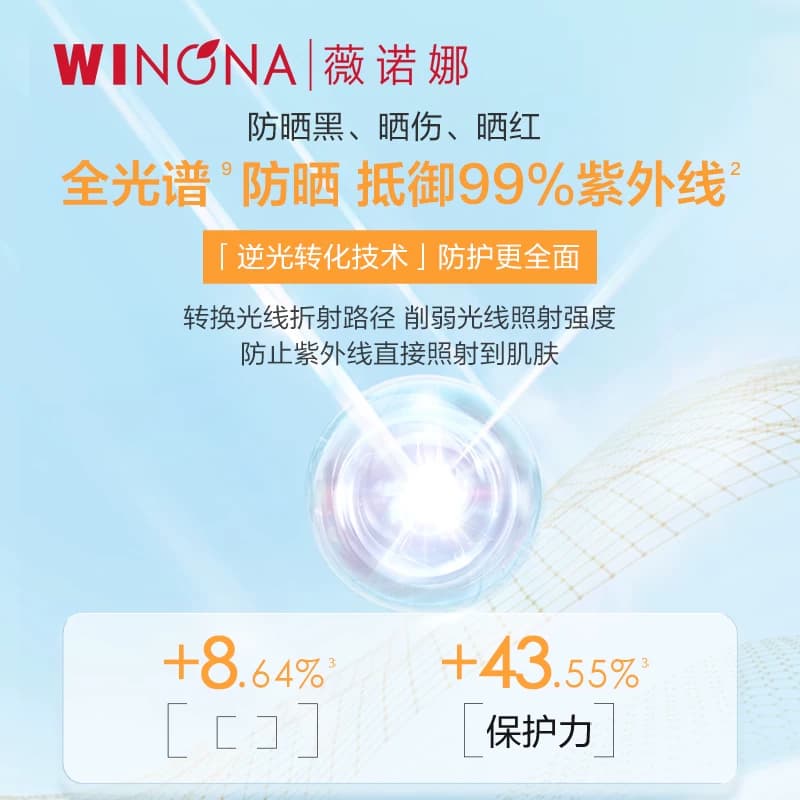 Winona/薇诺娜清透防晒乳二代SPF48PA+++防晒霜隔离紫外线男女YD - 缩略图4