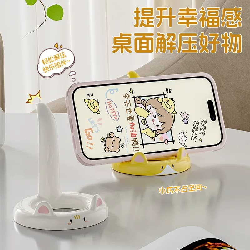 1个装萌趣猫咪手机支架 - 缩略图4