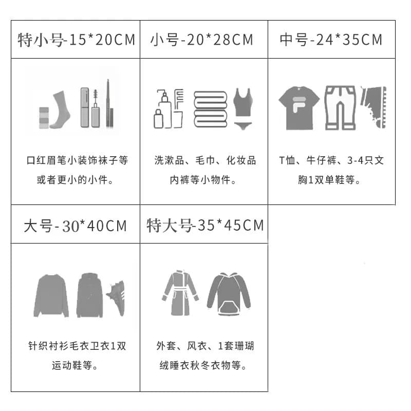 旅行收纳袋衣服内衣行李鞋子衣物专用密封幼儿园分装袋婴儿待产包 - 缩略图2