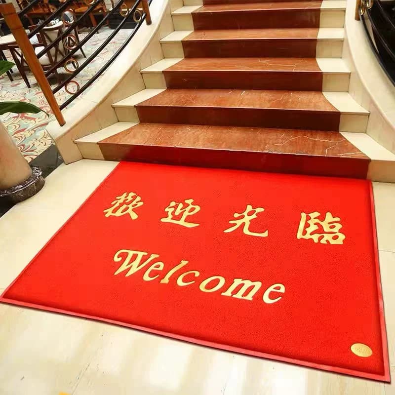 大门口家用地垫入户进门丝圈脚垫出入平安门垫欢迎光临防滑垫地毯 - 缩略图2